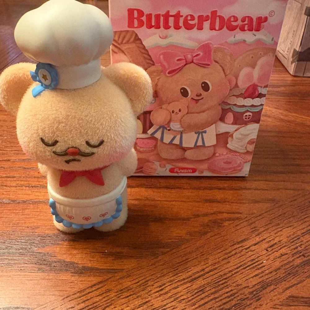 Butterbear Plush Chef Decor - Cream and Blue